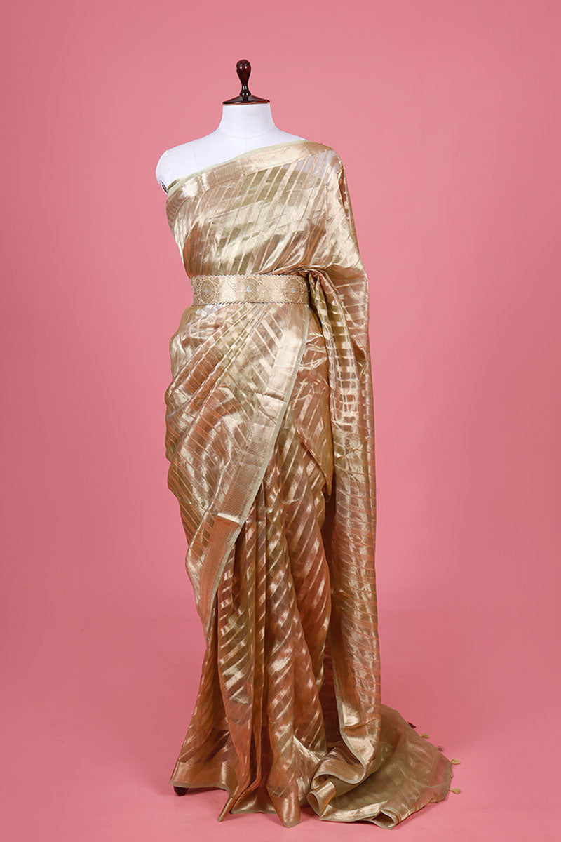 Beige Banarasi Silk Waist Belt