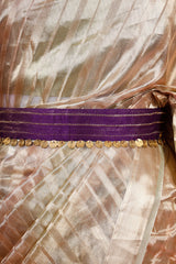 Deep Purple Pure satin Silk Waist Belt