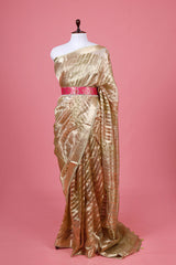 Pink Embellished Banarasi Silk Waist Belt