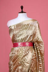 Pink Embellished Banarasi Silk Waist Belt