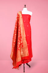 Buy Red Chiniya Silk Suit Online