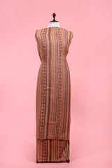 Light Brown Striped Linen Suit Piece for Party/Festive/Wedding Wear