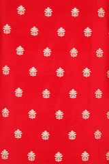 True Red Handloom Banarasi Katan Silk Suit Piece