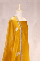 Mustard Yellow Banarasi Suit Set with Marine Motifs