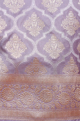 Lavender Handwoven Sonarupa Katan Silk Dupatta