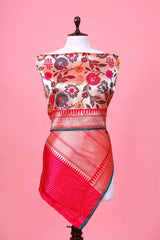 Pink Paithani Handloom Katan Silk Dupatta