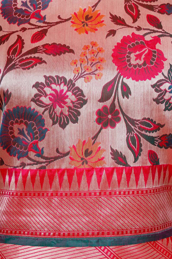 Floral Paithani Handloom Katan Silk Dupatta