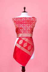 Pink Handloom Banarasi Silk Dupatta