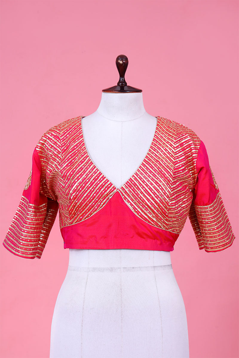 blouse, Pink blouse, blouse design, bridal blouse, silk blouse, wedding blouse, latest blouse, brocade blouse, handloom blouse,