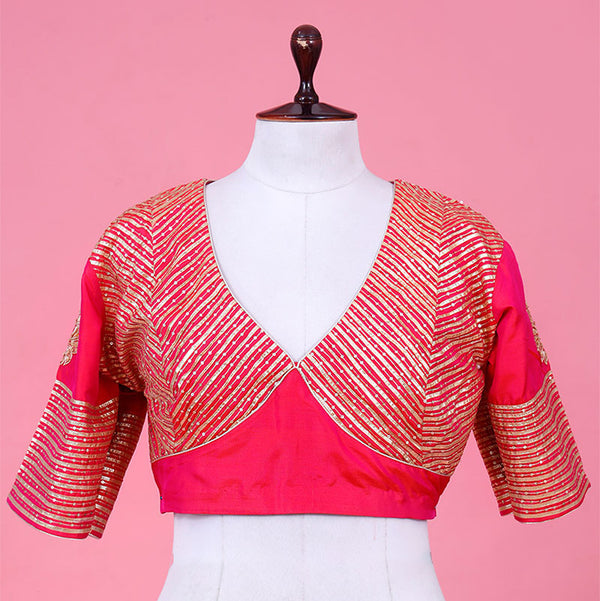 blouse, Pink blouse, blouse design, bridal blouse, silk blouse, wedding blouse, latest blouse, brocade blouse, handloom blouse