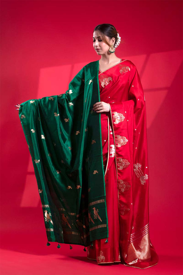 Banarasi Dupatta, Green Dupatta​, Bridal Dupatta, Dupatta for women​, Dupatta Design