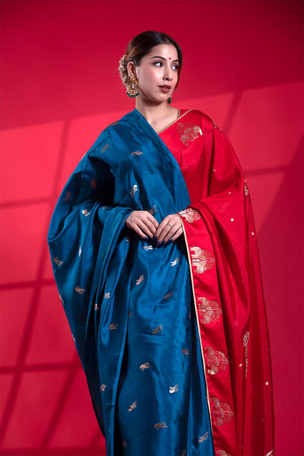 Banarasi Dupatta, Blue Dupatta​, Bridal Dupatta, Dupatta for women​, Dupatta Design