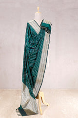 Emerald Green Banarasi Silk Dupatta