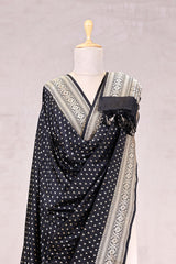 Black Banarasi Silk Dupatta