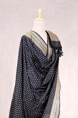 Black Banarasi Silk Dupatta