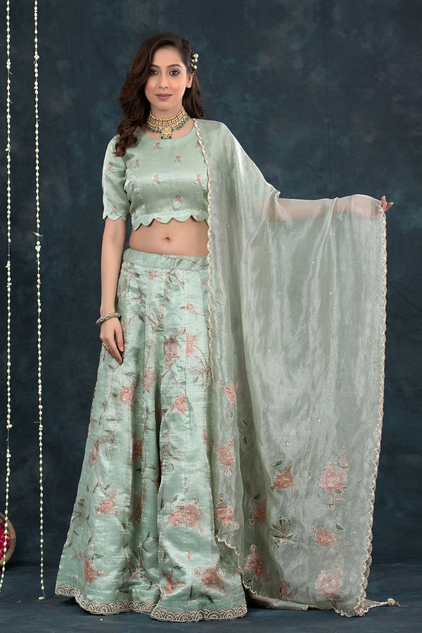 Heeramandi Tissue Silk Bridal Lehenga Online