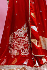 bridal lehenga, wedding lehenga, Red Lehenga, Lehenga for diwali,  lehenga for wedding, gayatri mantra