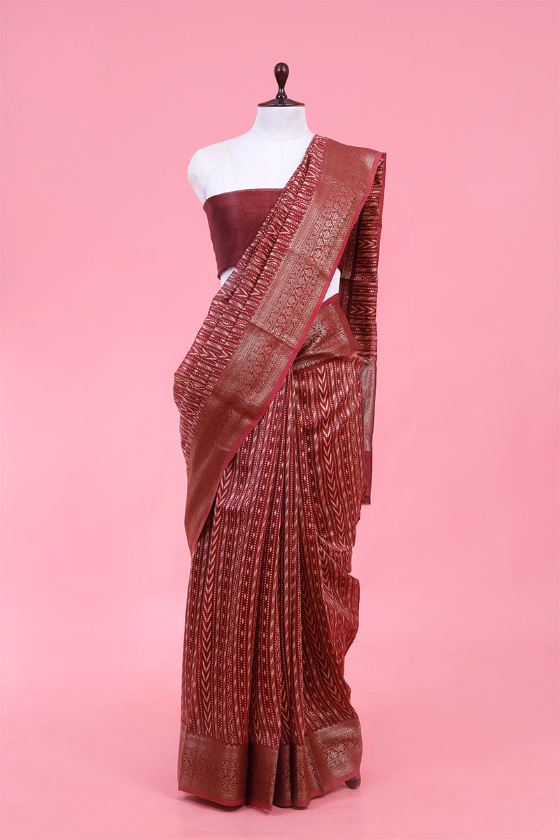 Buy Brown Chanderi Sarees Online