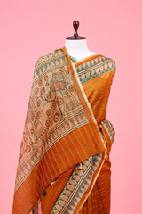 Kantha Embroidered Chanderi Silk Saree