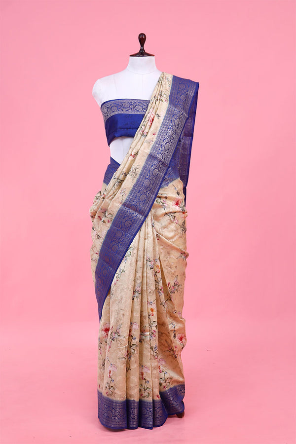 Buy White Chiniya Silk Sarees Online