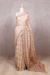 off white saree, Crepe Saree, Banarasi saree, wedding saree, party wear saree​