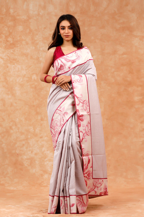 Buy Pink Printed Chanderi Suit Set Online in India