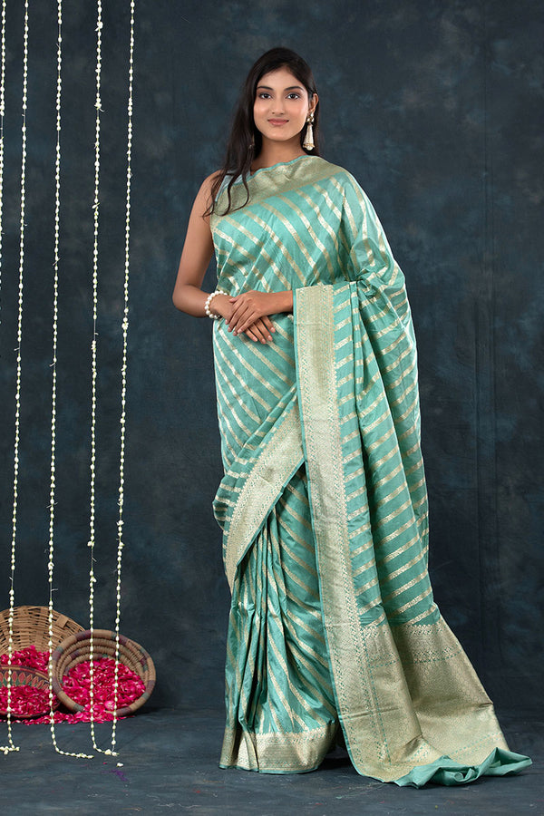 Buy Blue Handloom Pure Banarasi Silk Sarees Online