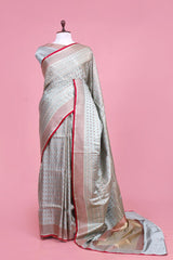 Striped Kadhwa Handloom Satin Silk Banarasi Saree