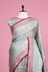 Striped Kadhwa Handloom Satin Silk Banarasi Saree