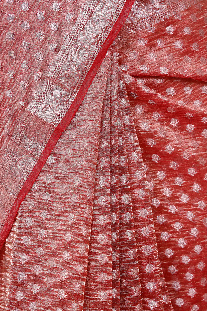 Handwoven Banarasi Crush Tissue Silk Saree