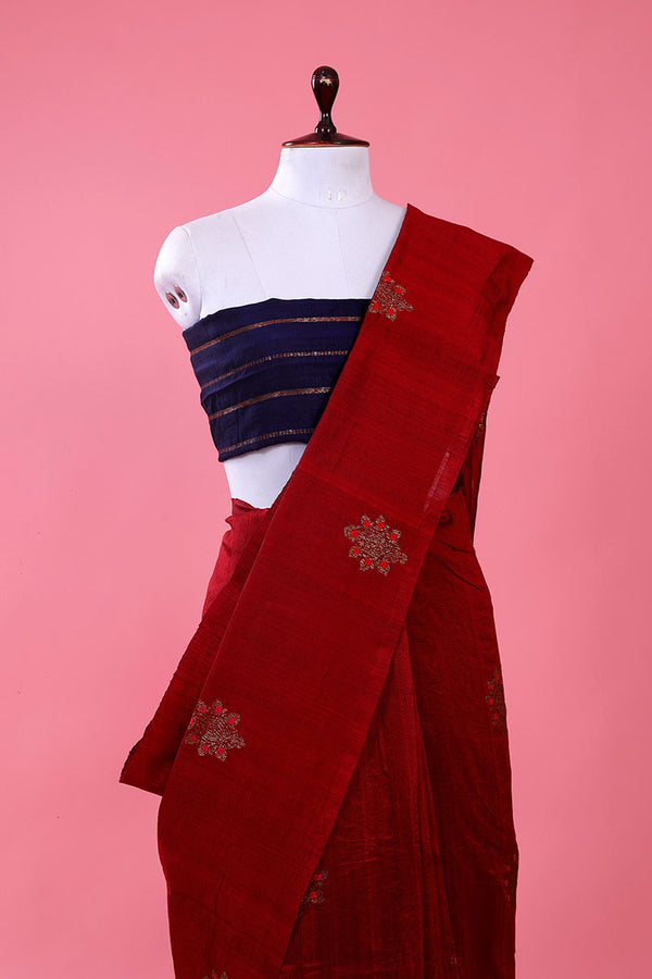 Ethnic Handwoven Raw Silk Saree - Chinaya Banaras