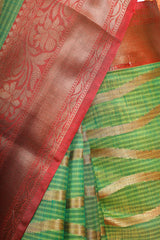 Striped Banarasi Cotton Sarees