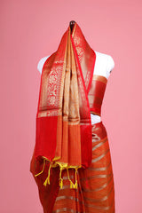 Striped Banarasi Cotton Sarees