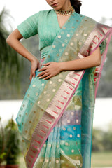 Multicolor Paithani Cotton Banarasi Saree