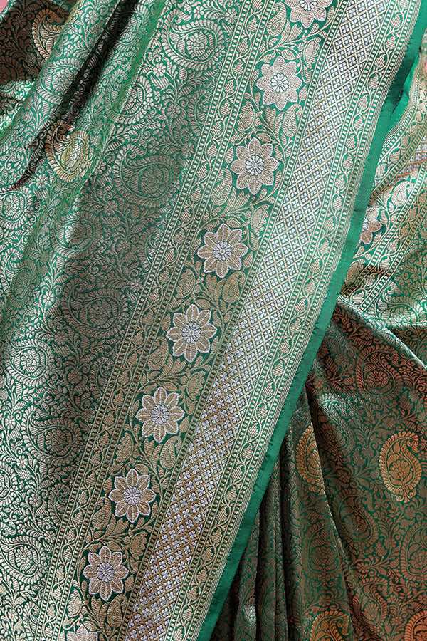 Handloom Brocade Woven Banarasi Katan Silk Saree