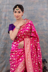 Women wearing Banarasi Silk Saree at Chinaya Banaars