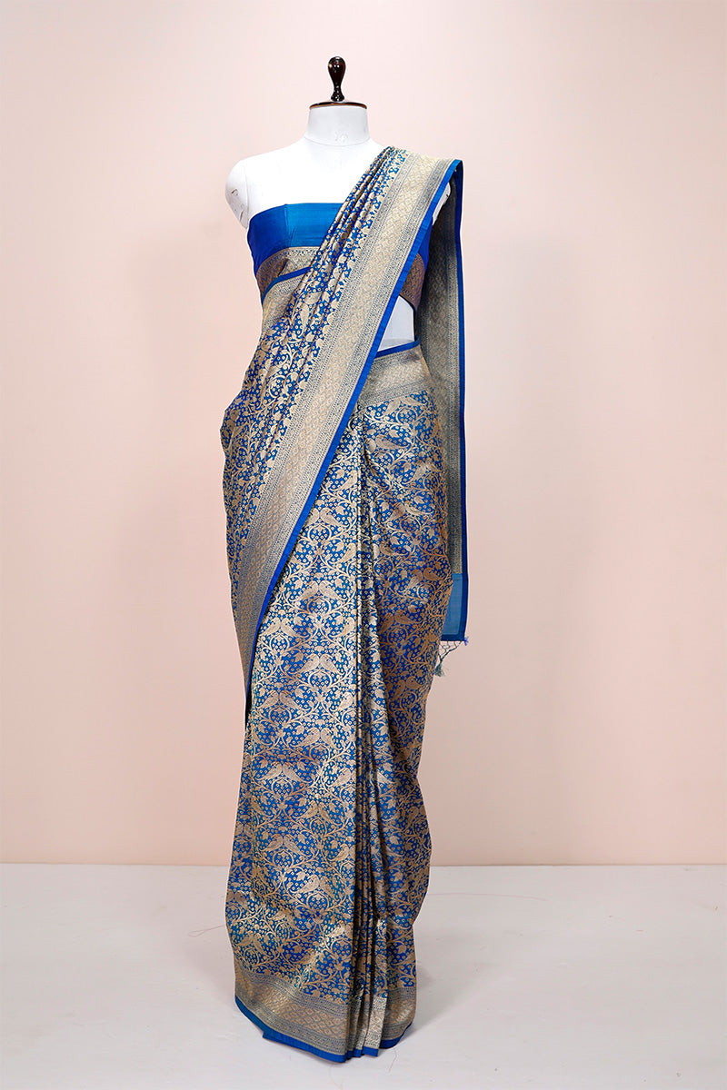 Silk saree, Semi silk saree, Teal Blue Saree, Party wear saree