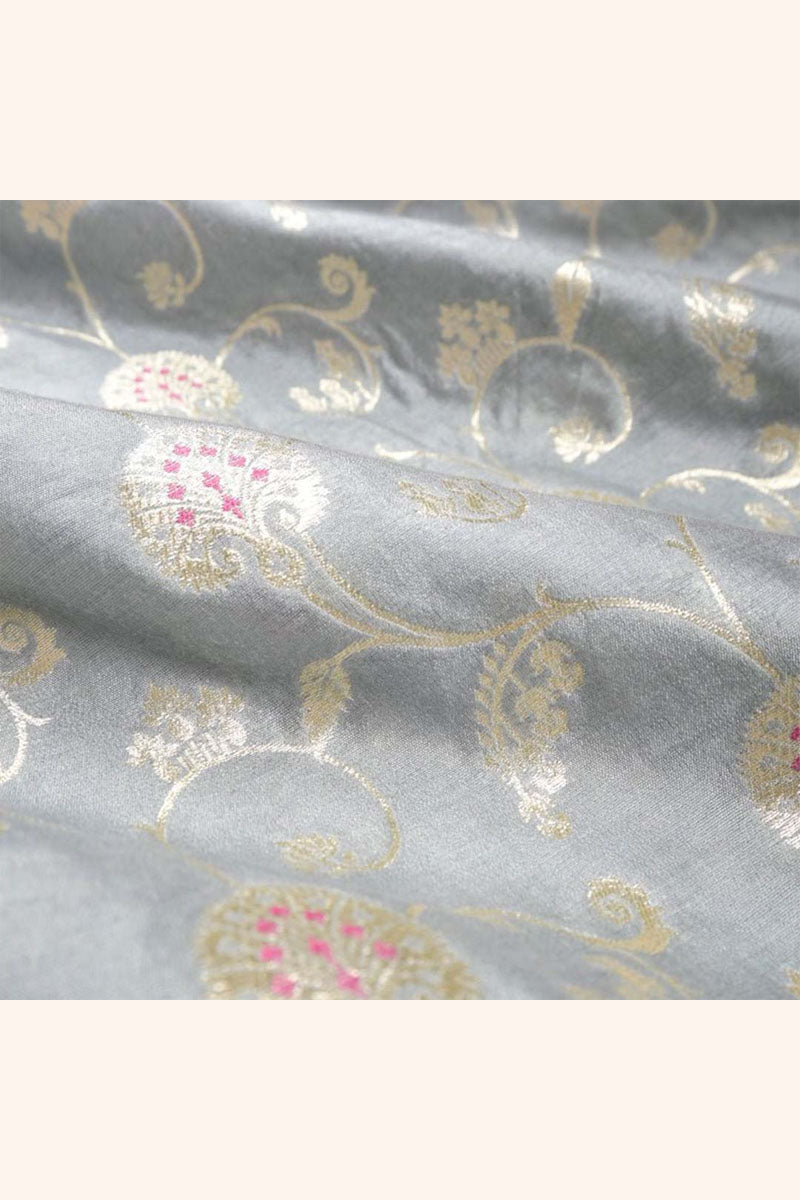 Fabric, Grey fabric, banarasi fabric, silk fabric, brocade fabric, handloom fabric, indian fabric