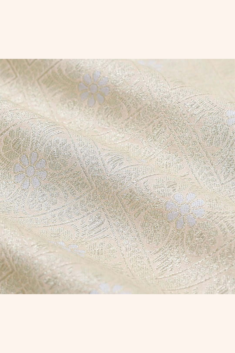 Fabric, Ivory fabric, banarasi fabric, silk fabric, brocade fabric, handloom fabric, indian fabric