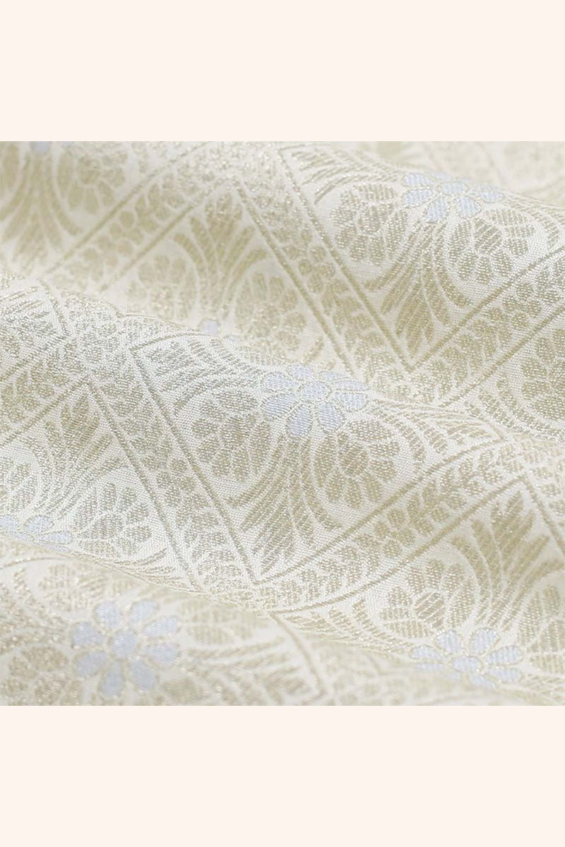 Fabric, Off white fabric, banarasi fabric, silk fabric, brocade fabric, handloom fabric, indian fabric