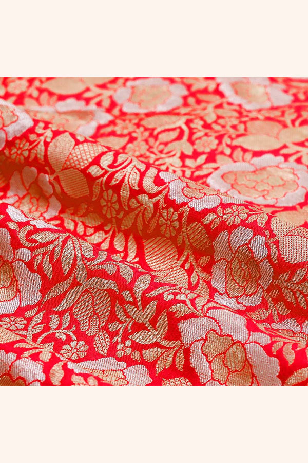 Fabric, Red fabric, banarasi fabric, silk fabric, brocade fabric, handloom fabric, indian fabric