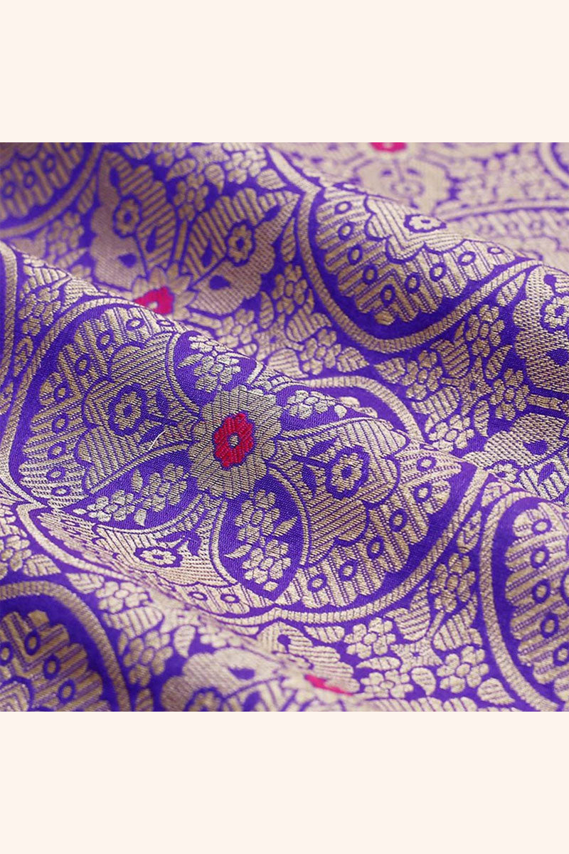 Fabric, Purple fabric, banarasi fabric, silk fabric, brocade fabric, handloom fabric, indian fabric