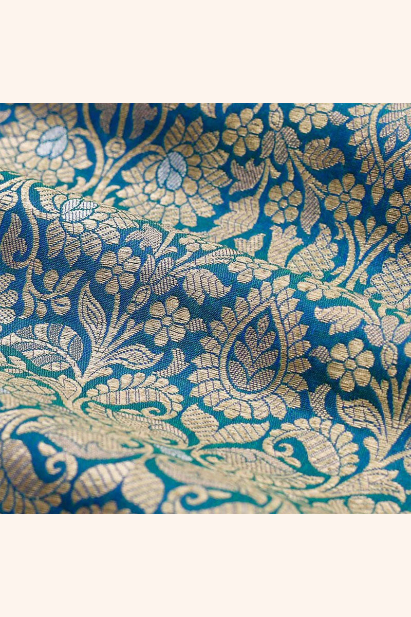 Fabric,  Blue fabric, banarasi fabric, silk fabric, brocade fabric, handloom fabric, indian fabric