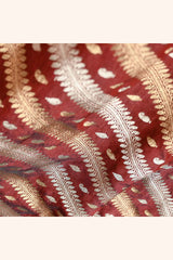 Fabric, Pecan Brown fabric, banarasi fabric, silk fabric, brocade fabric, handloom fabric, indian fabric