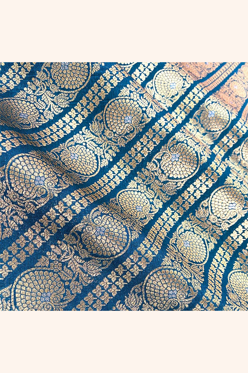 Fabric, Blue fabric, banarasi fabric, silk fabric, brocade fabric, handloom fabric, indian fabric