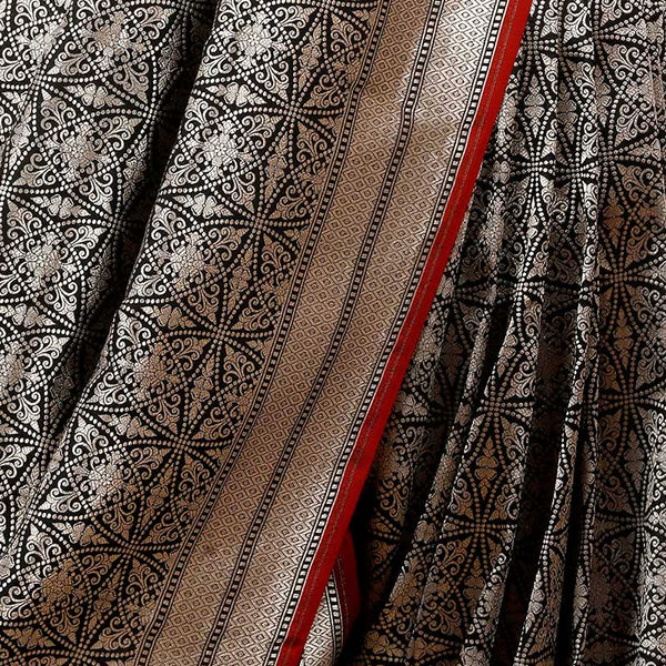 Brocade Grey color Banarasi Silk Fabric by Chinaya Banaras