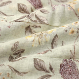 Buy Green Floral Printed Linen Fabric