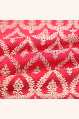 Fabric, red fabric, banarasi fabric, silk fabric, brocade fabric, handloom fabric, indian fabric