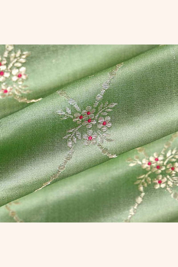 Fabric, green fabric,  banarasi fabric, silk fabric, brocade fabric, handloom fabric, indian fabric