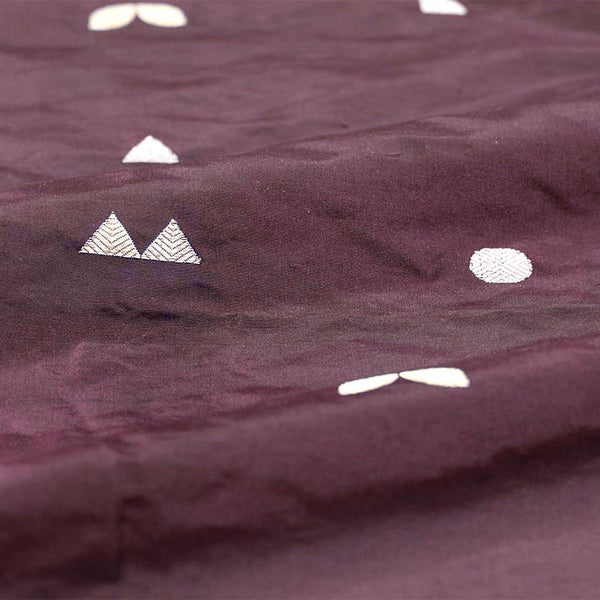 Geometrical Handloom Banarasi Katan Silk Fabric